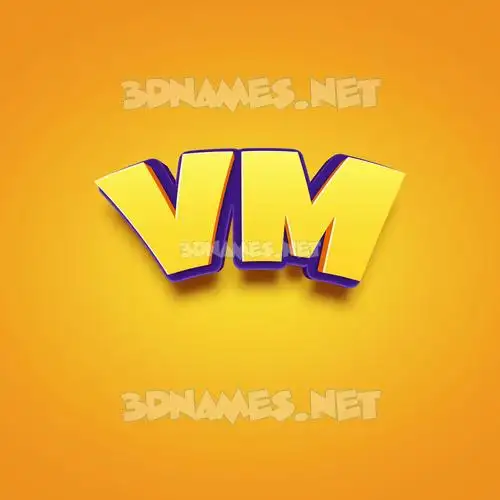 vm in Orange Toon style - 3D name wallpaper vm in Orange Toon style - 3D name wallpaper
