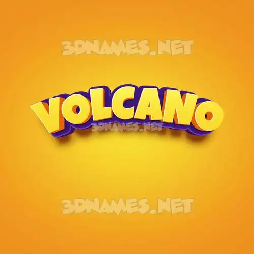 volcano in Orange Toon style - 3D name wallpaper volcano in Orange Toon style - 3D name wallpaper