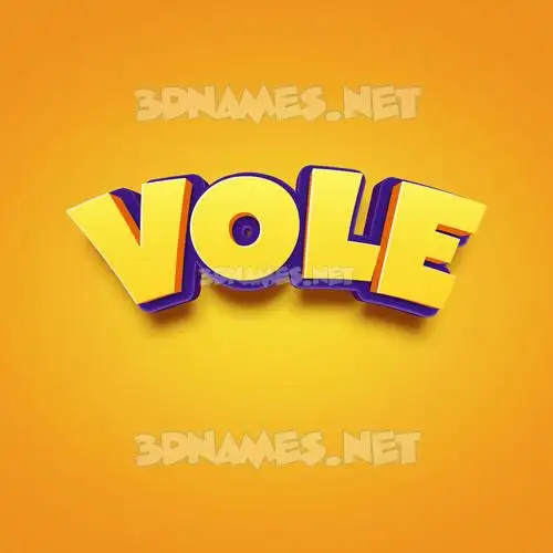 vole in Orange Toon style - 3D name wallpaper vole in Orange Toon style - 3D name wallpaper