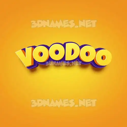voodoo in Orange Toon style - 3D name wallpaper voodoo in Orange Toon style - 3D name wallpaper