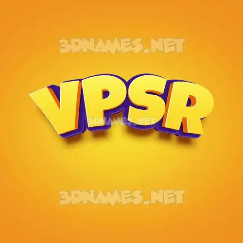 vpsr in Orange Toon style - 3D name wallpaper