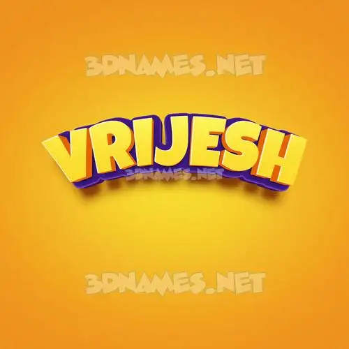 vrijesh in Orange Toon style - 3D name wallpaper vrijesh in Orange Toon style - 3D name wallpaper