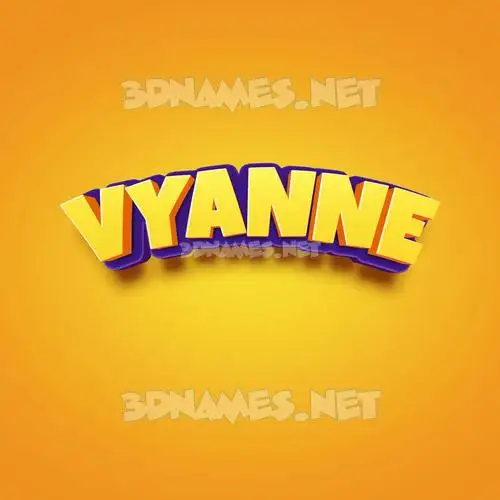 vyanne in Orange Toon style - 3D name wallpaper vyanne in Orange Toon style - 3D name wallpaper