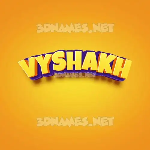 vyshakh in Orange Toon style - 3D name wallpaper