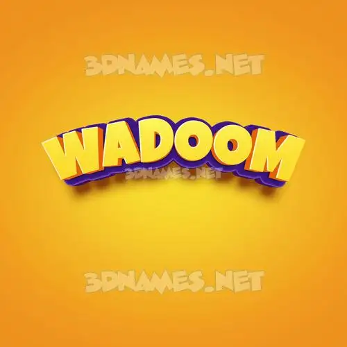 wadoom in Orange Toon style - 3D name wallpaper wadoom in Orange Toon style - 3D name wallpaper
