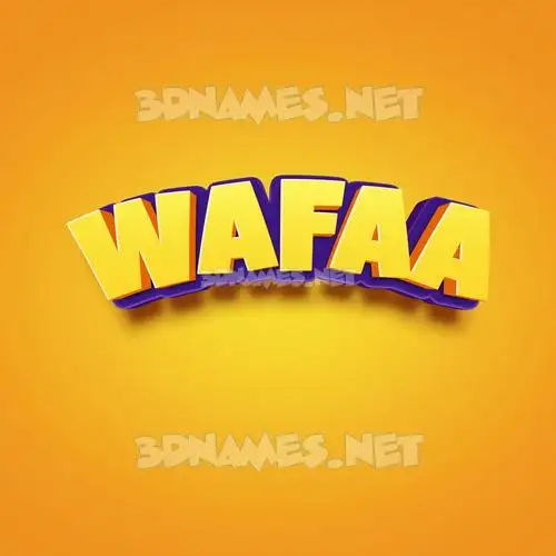 wafaa in Orange Toon style - 3D name wallpaper wafaa in Orange Toon style - 3D name wallpaper