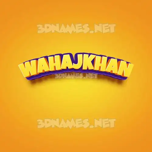 wahajkhan in Orange Toon style - 3D name wallpaper wahajkhan in Orange Toon style - 3D name wallpaper