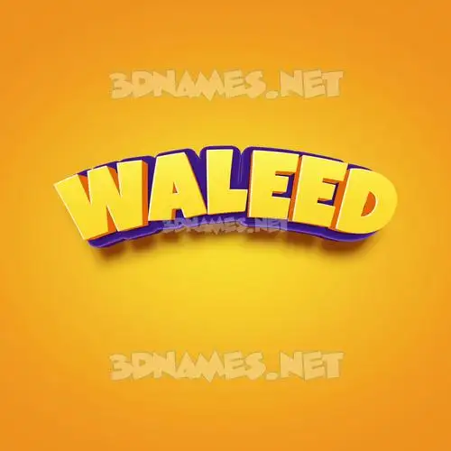 waleed in Orange Toon style - 3D name wallpaper waleed in Orange Toon style - 3D name wallpaper