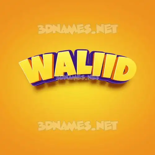 waliid in Orange Toon style - 3D name wallpaper waliid in Orange Toon style - 3D name wallpaper