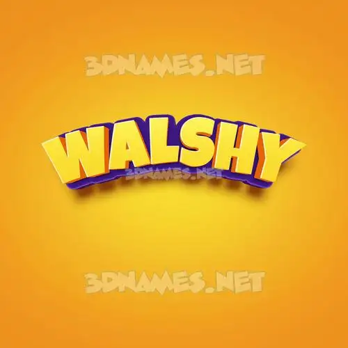 walshy in Orange Toon style - 3D name wallpaper walshy in Orange Toon style - 3D name wallpaper
