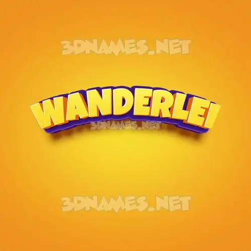 wanderlei in Orange Toon style - 3D name wallpaper wanderlei in Orange Toon style - 3D name wallpaper