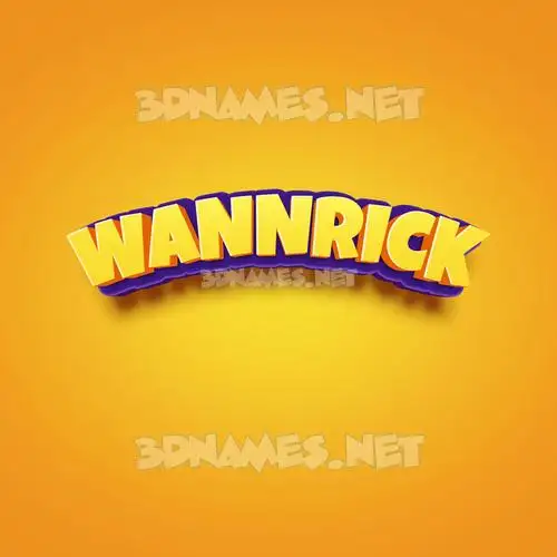 wannrick in Orange Toon style - 3D name wallpaper wannrick in Orange Toon style - 3D name wallpaper