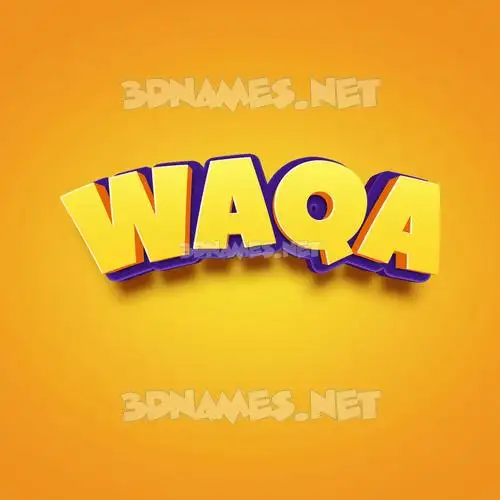 waqa in Orange Toon style - 3D name wallpaper waqa in Orange Toon style - 3D name wallpaper
