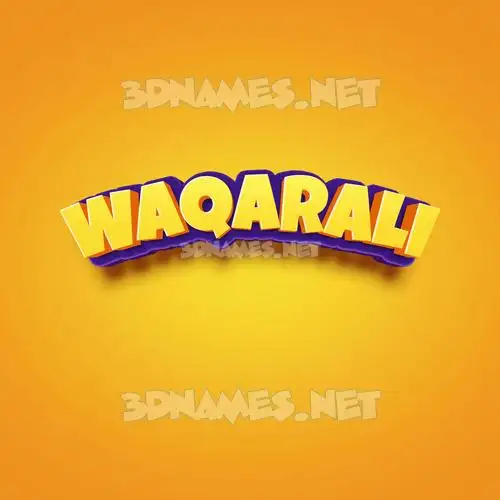 waqarali in Orange Toon style - 3D name wallpaper waqarali in Orange Toon style - 3D name wallpaper