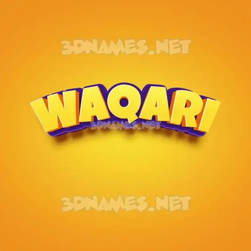 waqari in Orange Toon style - 3D name wallpaper waqari in Orange Toon style - 3D name wallpaper