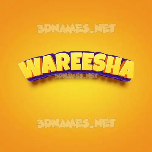 wareesha in Orange Toon style - 3D name wallpaper wareesha in Orange Toon style - 3D name wallpaper