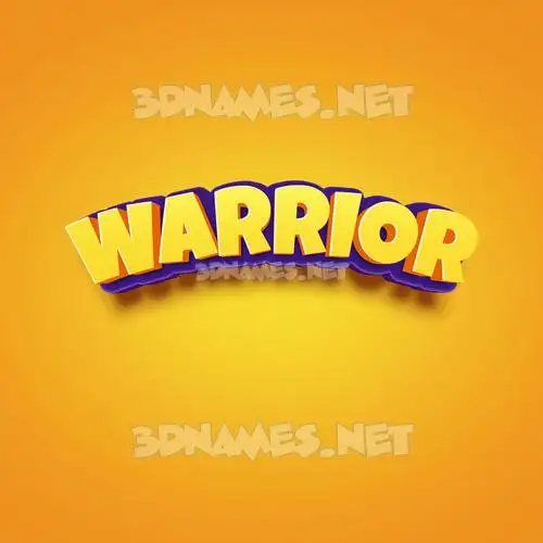 warrior in Orange Toon style - 3D name wallpaper warrior in Orange Toon style - 3D name wallpaper