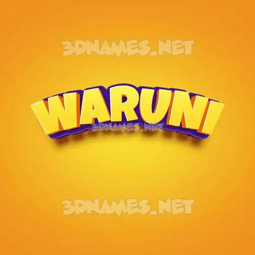 waruni in Orange Toon style - 3D name wallpaper waruni in Orange Toon style - 3D name wallpaper