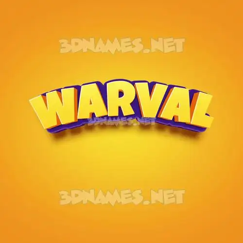warval in Orange Toon style - 3D name wallpaper warval in Orange Toon style - 3D name wallpaper