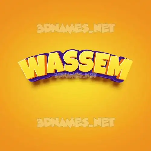 wassem in Orange Toon style - 3D name wallpaper wassem in Orange Toon style - 3D name wallpaper