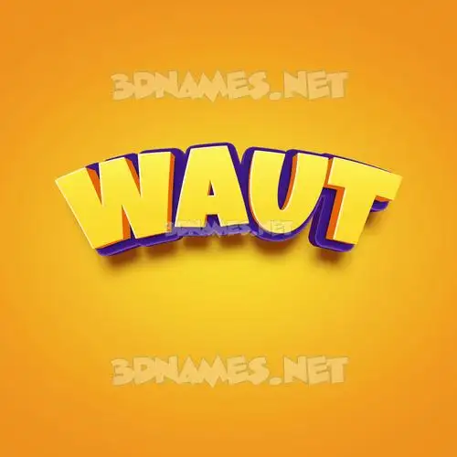 waut in Orange Toon style - 3D name wallpaper waut in Orange Toon style - 3D name wallpaper