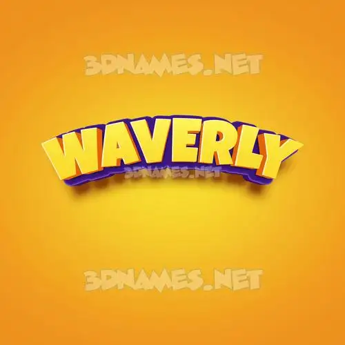 waverly in Orange Toon style - 3D name wallpaper waverly in Orange Toon style - 3D name wallpaper