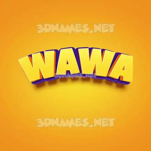 wawa in Orange Toon style - 3D name wallpaper wawa in Orange Toon style - 3D name wallpaper