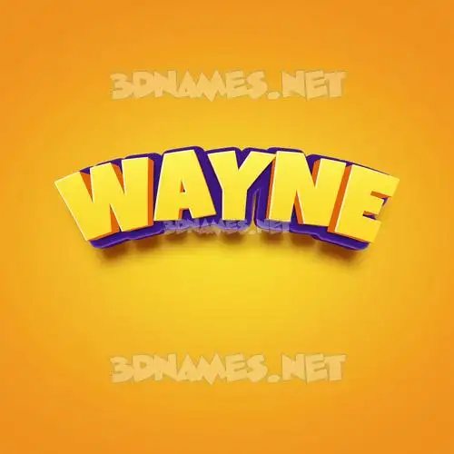 wayne in Orange Toon style - 3D name wallpaper wayne in Orange Toon style - 3D name wallpaper