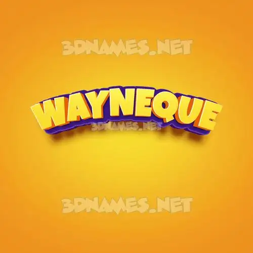 wayneque in Orange Toon style - 3D name wallpaper wayneque in Orange Toon style - 3D name wallpaper