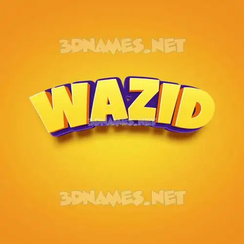 wazid in Orange Toon style - 3D name wallpaper wazid in Orange Toon style - 3D name wallpaper