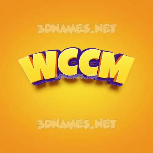 wccm in Orange Toon style - 3D name wallpaper