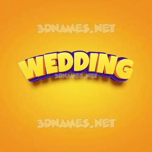 wedding in Orange Toon style - 3D name wallpaper wedding in Orange Toon style - 3D name wallpaper