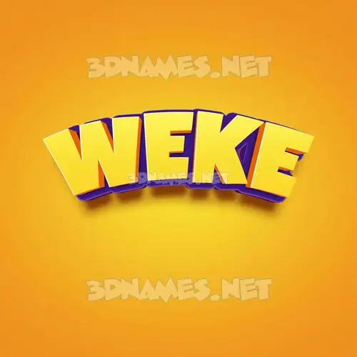 weke in Orange Toon style - 3D name wallpaper weke in Orange Toon style - 3D name wallpaper