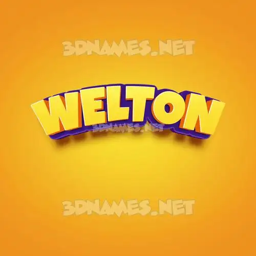 welton in Orange Toon style - 3D name wallpaper welton in Orange Toon style - 3D name wallpaper