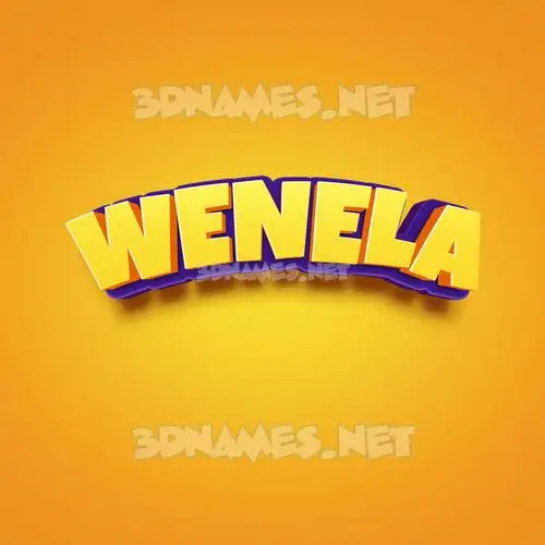 wenela in Orange Toon style - 3D name wallpaper wenela in Orange Toon style - 3D name wallpaper