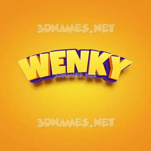 wenky in Orange Toon style - 3D name wallpaper