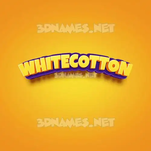 whitecotton in Orange Toon style - 3D name wallpaper whitecotton in Orange Toon style - 3D name wallpaper