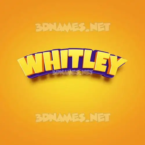 whitley in Orange Toon style - 3D name wallpaper whitley in Orange Toon style - 3D name wallpaper