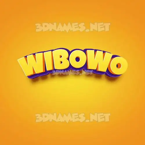 wibowo in Orange Toon style - 3D name wallpaper wibowo in Orange Toon style - 3D name wallpaper