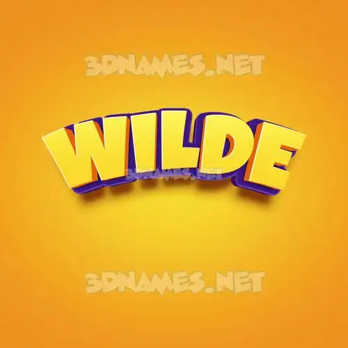 wilde in Orange Toon style - 3D name wallpaper wilde in Orange Toon style - 3D name wallpaper