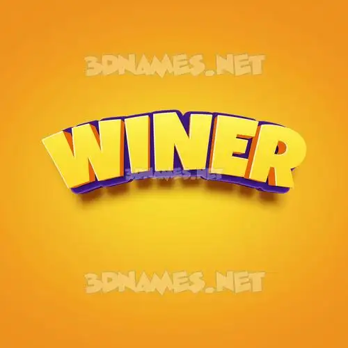 winer in Orange Toon style - 3D name wallpaper winer in Orange Toon style - 3D name wallpaper