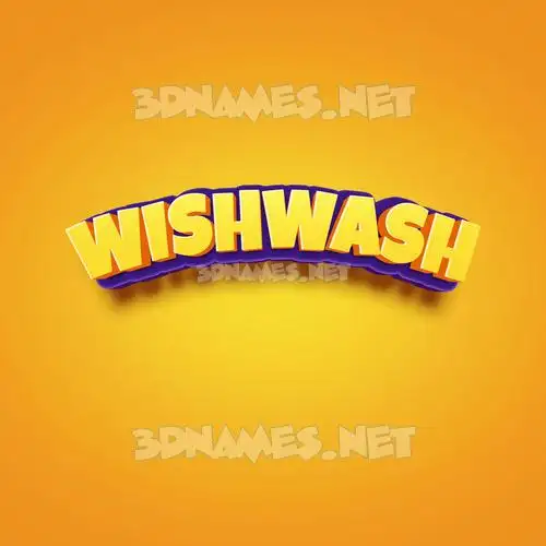wishwash in Orange Toon style - 3D name wallpaper wishwash in Orange Toon style - 3D name wallpaper