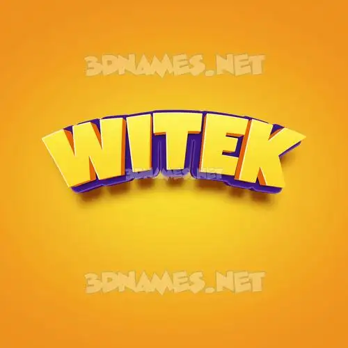 witek in Orange Toon style - 3D name wallpaper witek in Orange Toon style - 3D name wallpaper