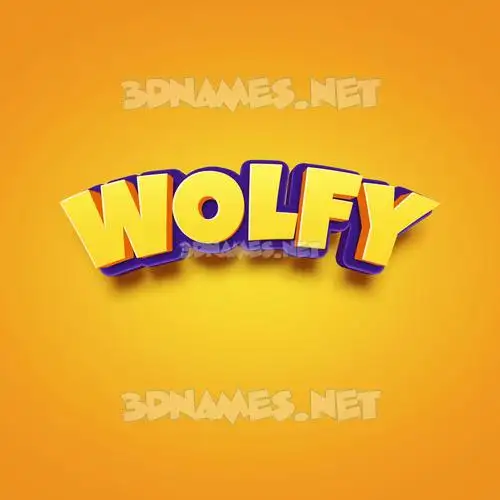 wolfy in Orange Toon style - 3D name wallpaper wolfy in Orange Toon style - 3D name wallpaper