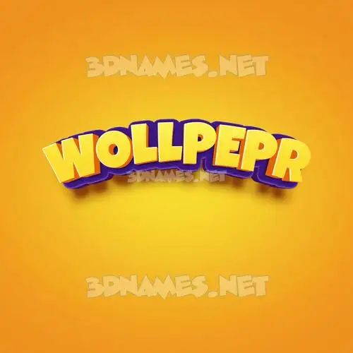 wollpepr in Orange Toon style - 3D name wallpaper wollpepr in Orange Toon style - 3D name wallpaper