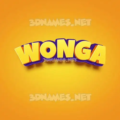 wonga in Orange Toon style - 3D name wallpaper wonga in Orange Toon style - 3D name wallpaper