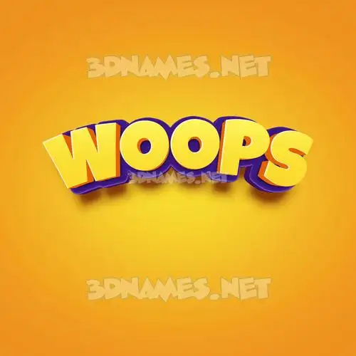 woops in Orange Toon style - 3D name wallpaper woops in Orange Toon style - 3D name wallpaper