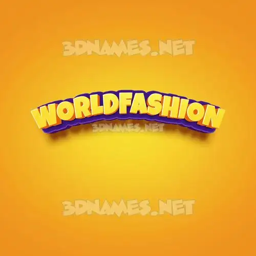worldfashion in Orange Toon style - 3D name wallpaper worldfashion in Orange Toon style - 3D name wallpaper
