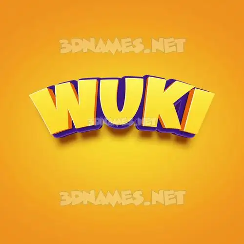 wuki in Orange Toon style - 3D name wallpaper wuki in Orange Toon style - 3D name wallpaper