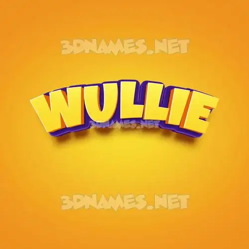 wullie in Orange Toon style - 3D name wallpaper